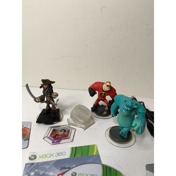 Xbox 360 Disney Infinity 1.0 Starter Pack COMPLETE with Manual 3 Figures Base - Picture 5 of 7